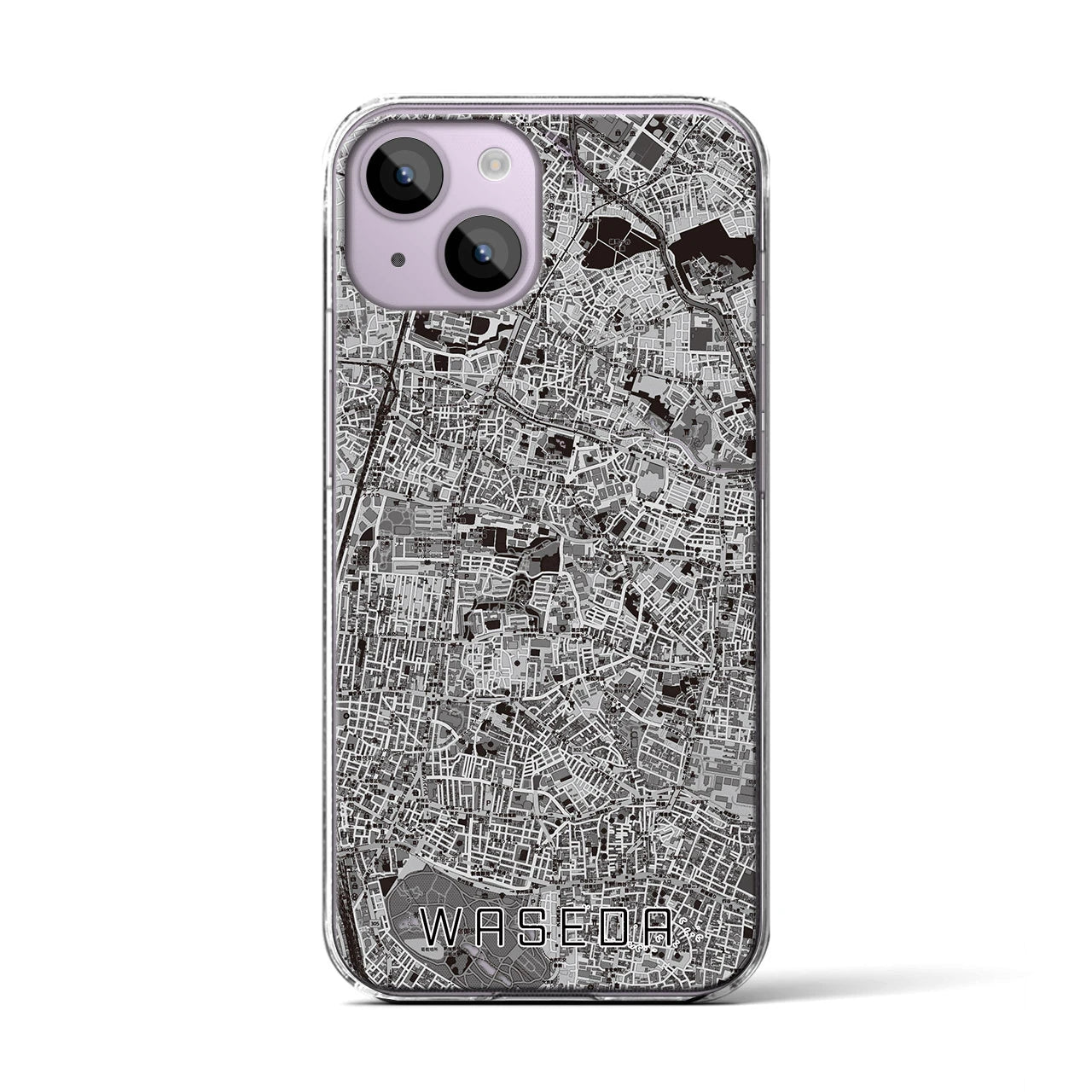 【早稲田2(東京都)】地図柄iPhoneケース(クリアタイプ)