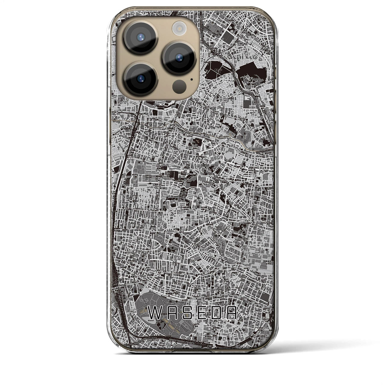 【早稲田2(東京都)】地図柄iPhoneケース(クリアタイプ)