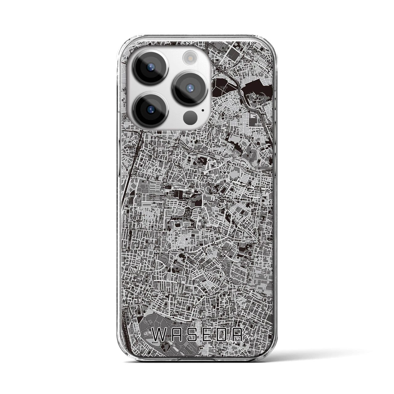 【早稲田2(東京都)】地図柄iPhoneケース(クリアタイプ)