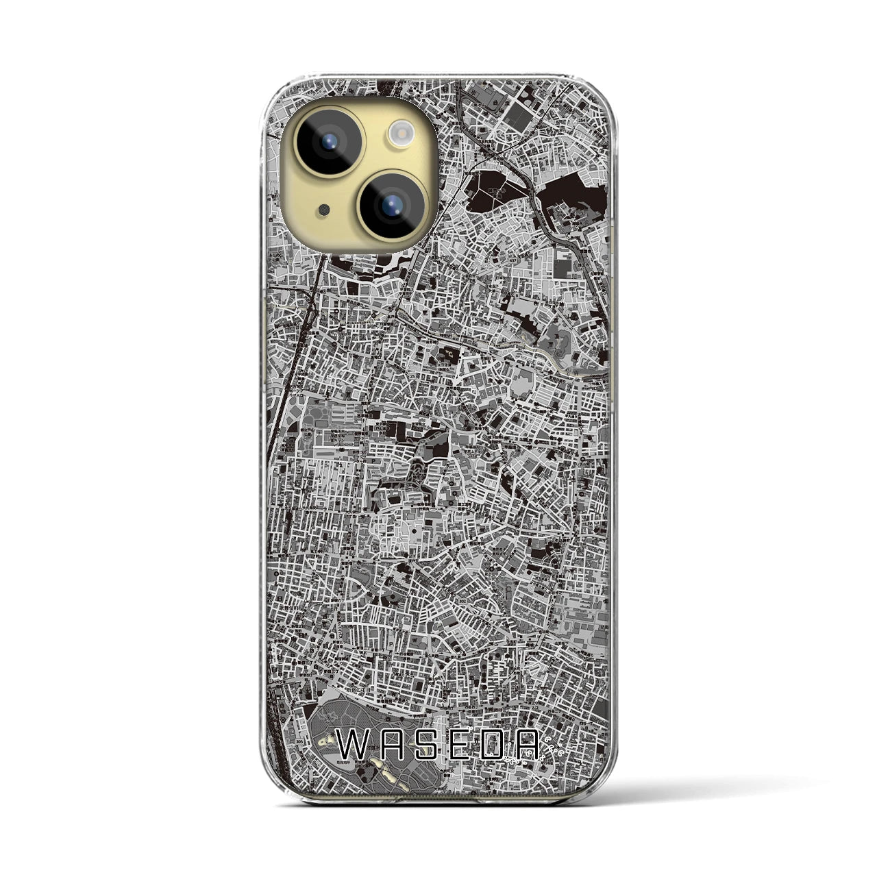 【早稲田2(東京都)】地図柄iPhoneケース(クリアタイプ)