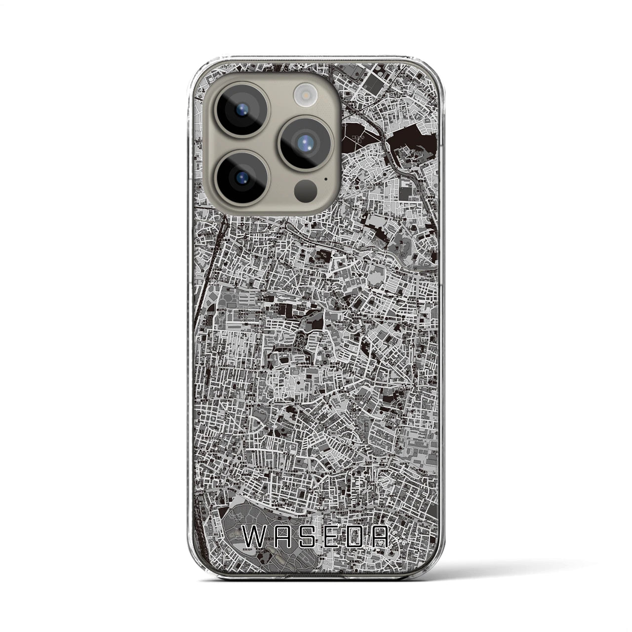【早稲田2(東京都)】地図柄iPhoneケース(クリアタイプ)