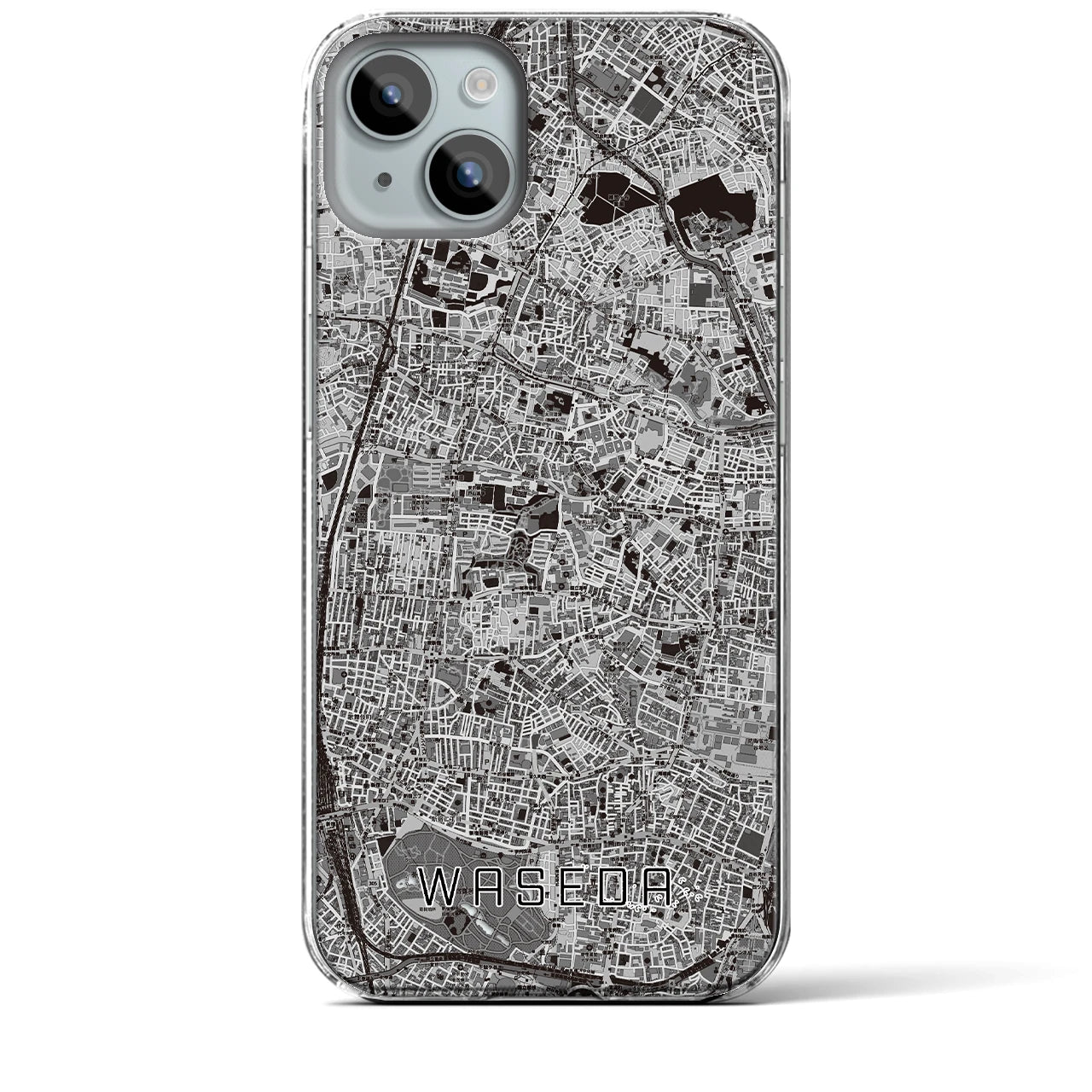 【早稲田2(東京都)】地図柄iPhoneケース(クリアタイプ)