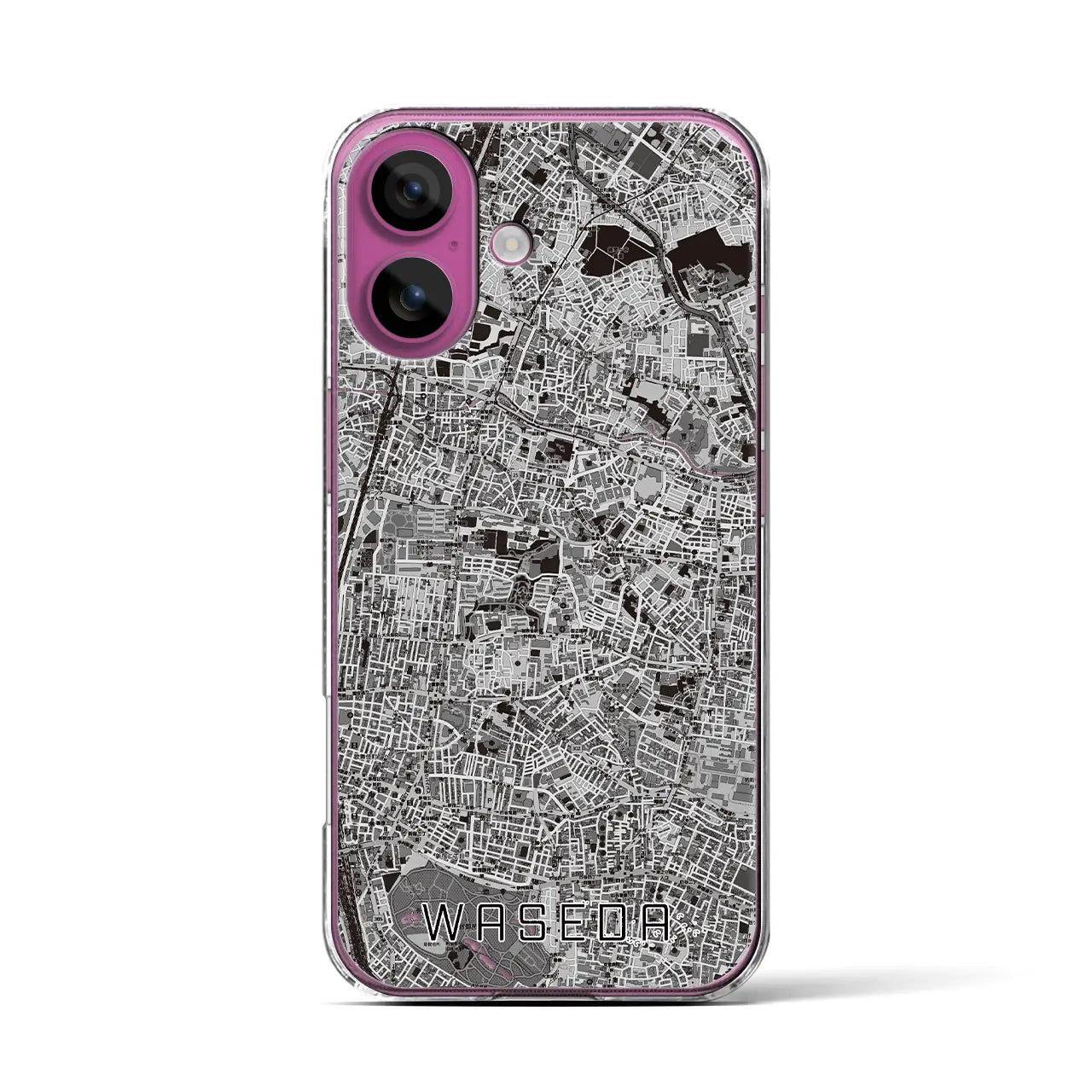 【早稲田2(東京都)】地図柄iPhoneケース(クリアタイプ)