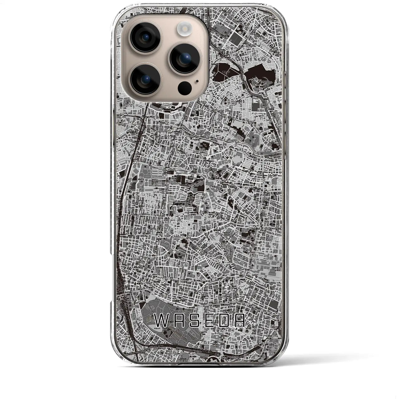 【早稲田2(東京都)】地図柄iPhoneケース(クリアタイプ)