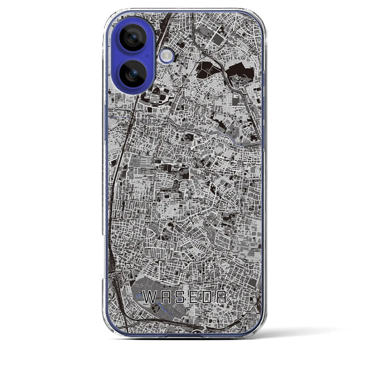 【早稲田2(東京都)】地図柄iPhoneケース(クリアタイプ)