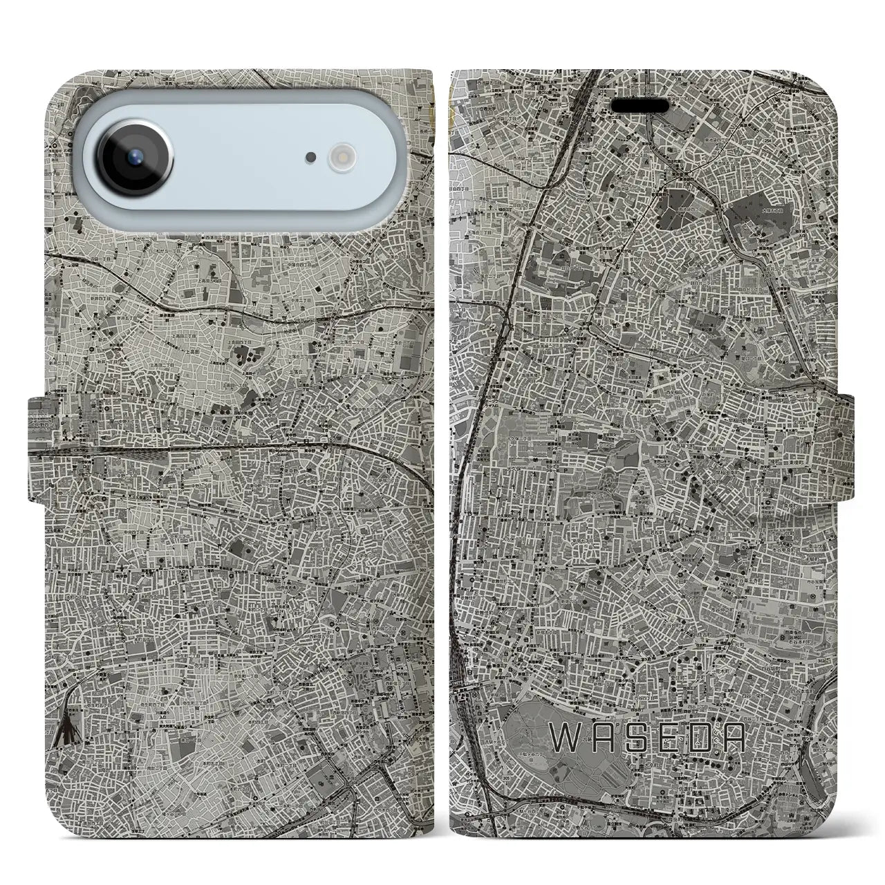 【早稲田2(東京都)】地図柄iPhoneケース(手帳タイプ)