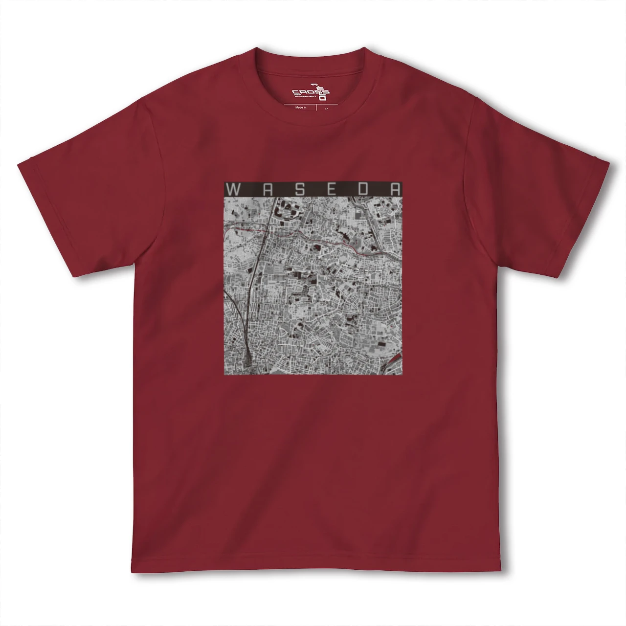 【早稲田2(東京都)】地図柄ヘビーウェイトTシャツ