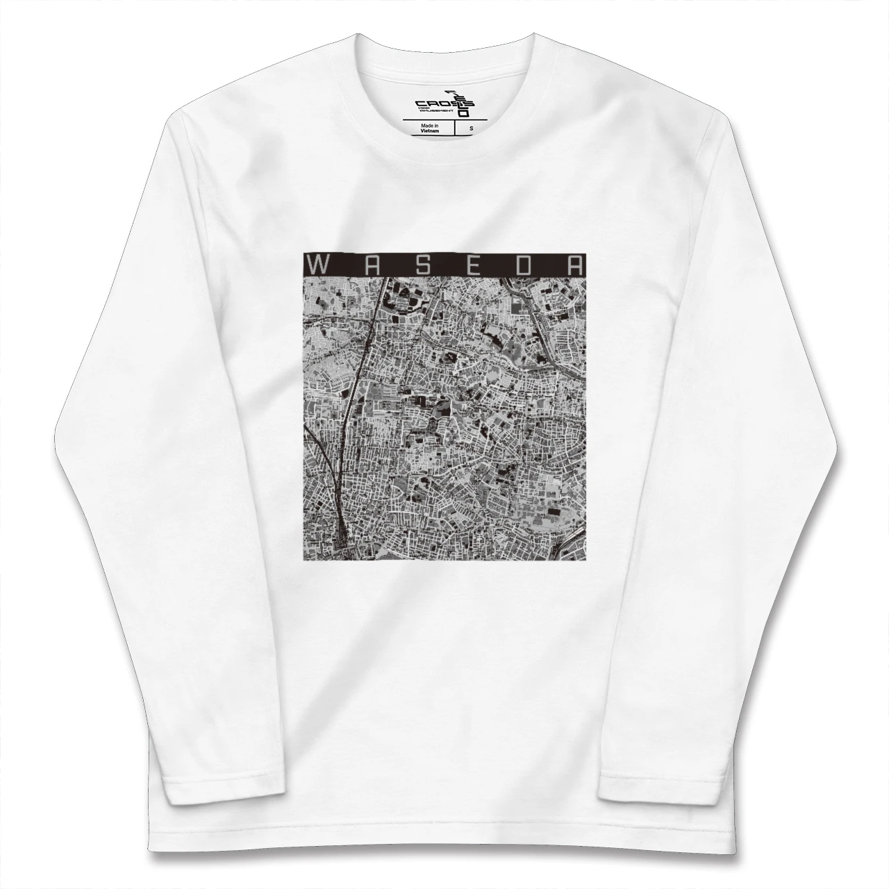 【早稲田2(東京都)】地図柄ロングスリーブTシャツ