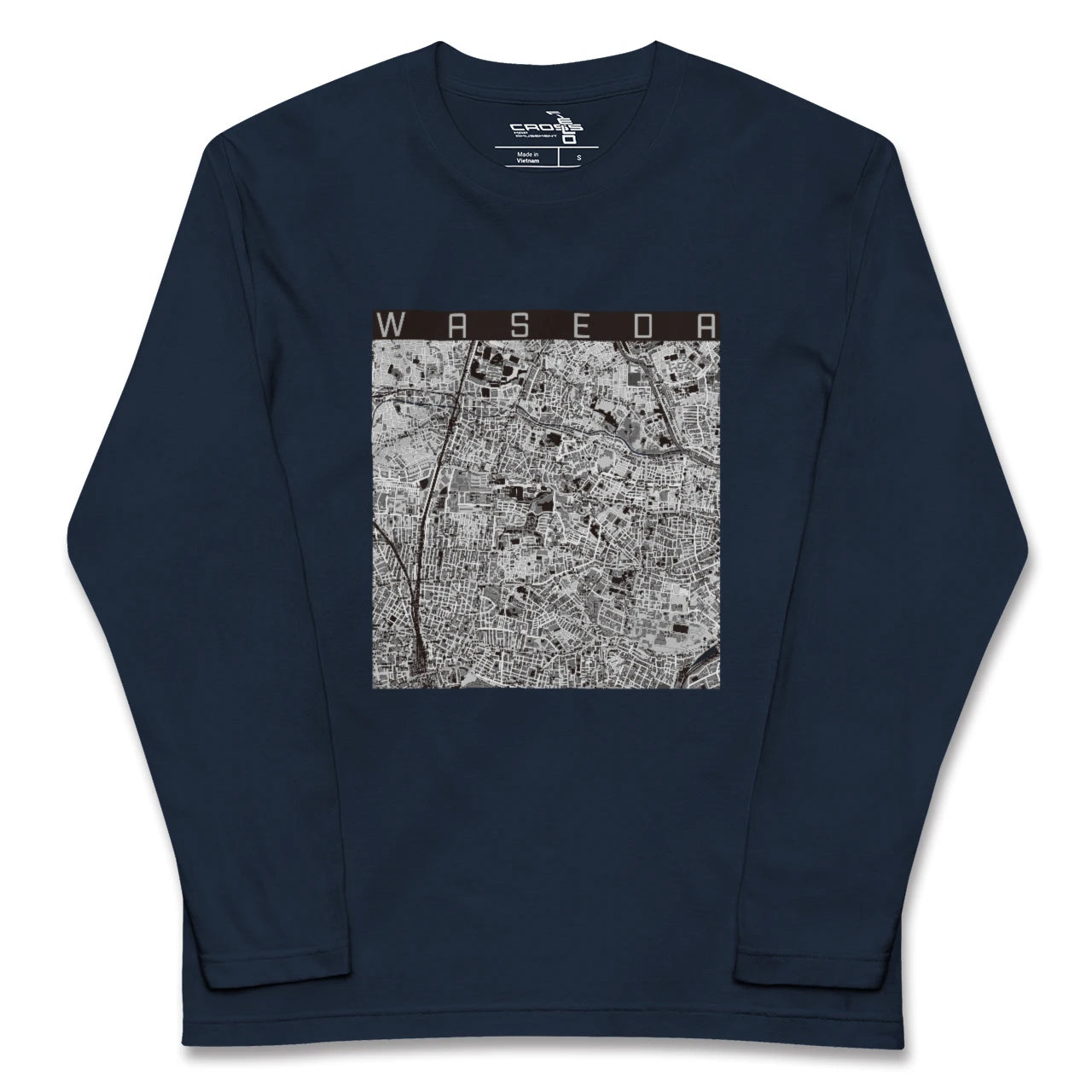 【早稲田2(東京都)】地図柄ロングスリーブTシャツ