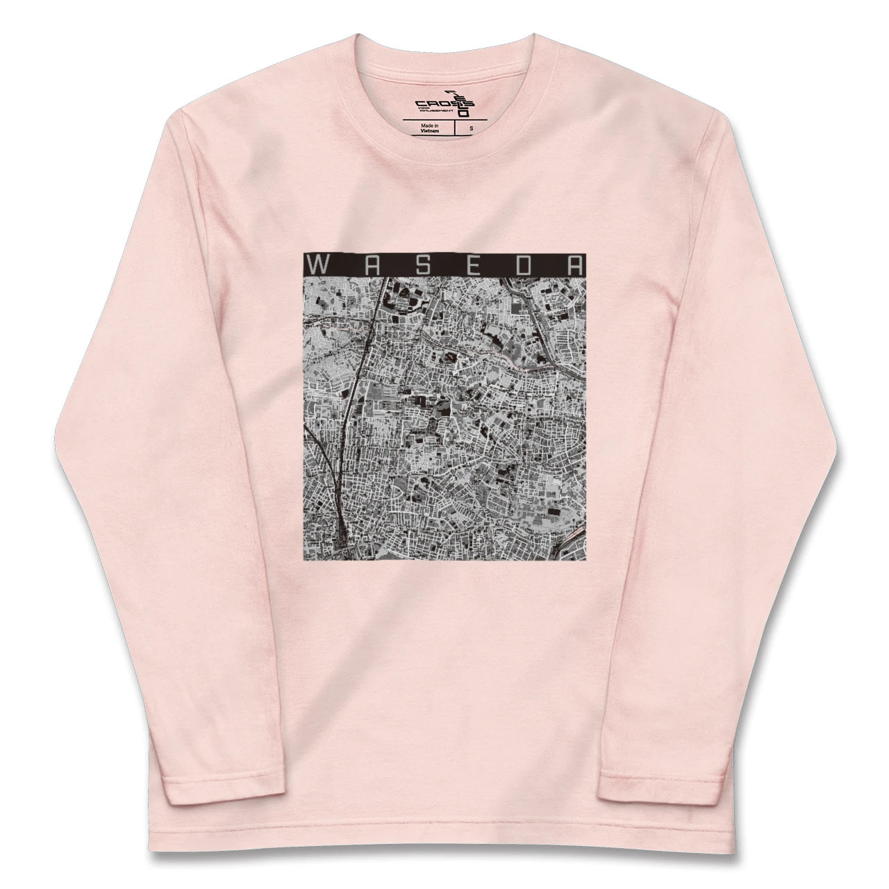 【早稲田2(東京都)】地図柄ロングスリーブTシャツ