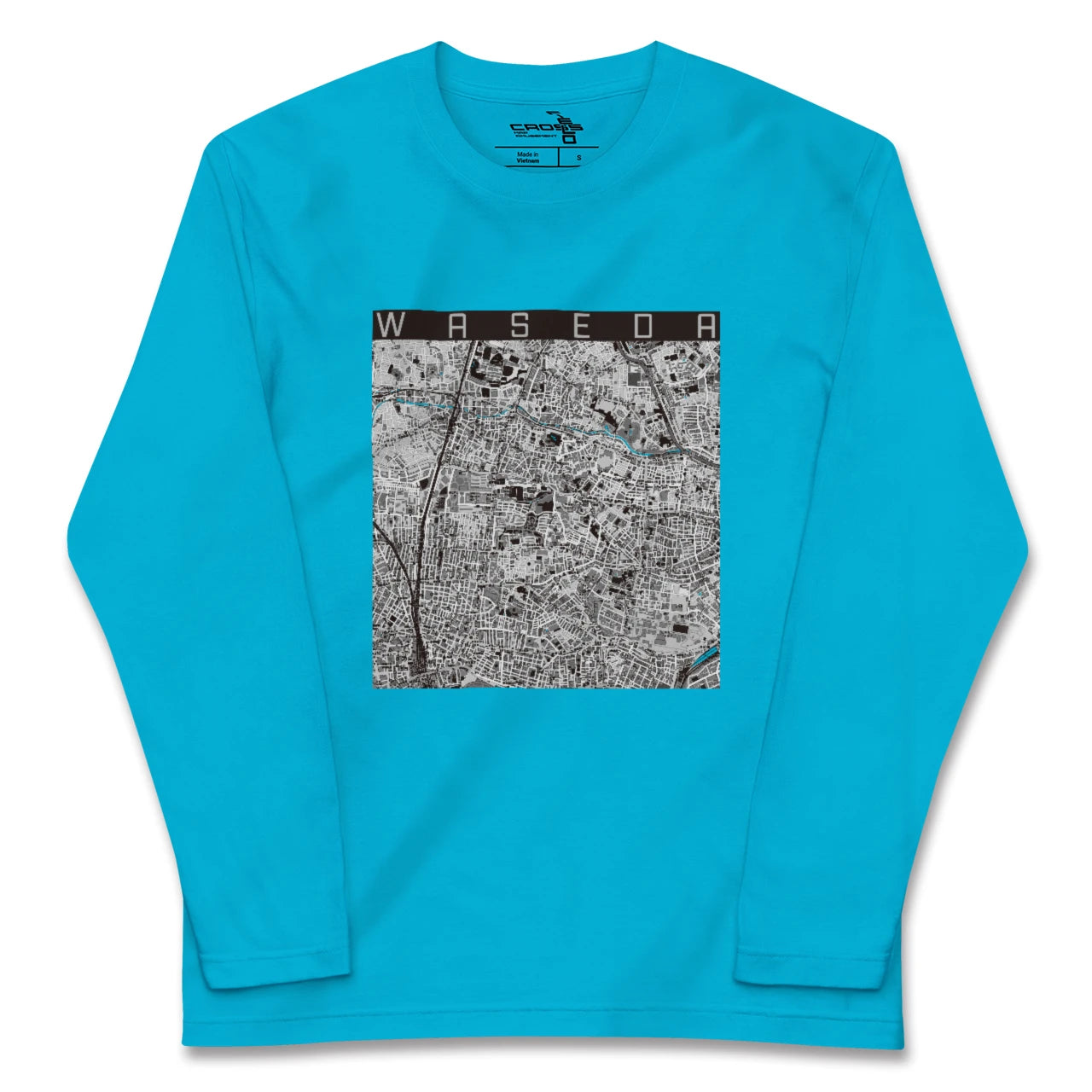 【早稲田2(東京都)】地図柄ロングスリーブTシャツ