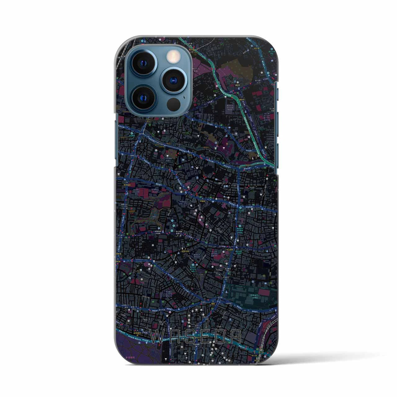 【早稲田(東京都)】地図柄iPhoneケース(バックカバータイプ)