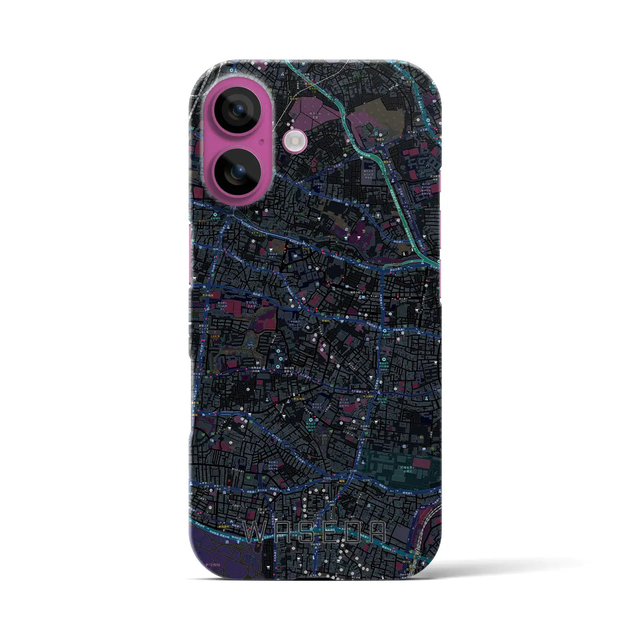 【早稲田(東京都)】地図柄iPhoneケース(バックカバータイプ)