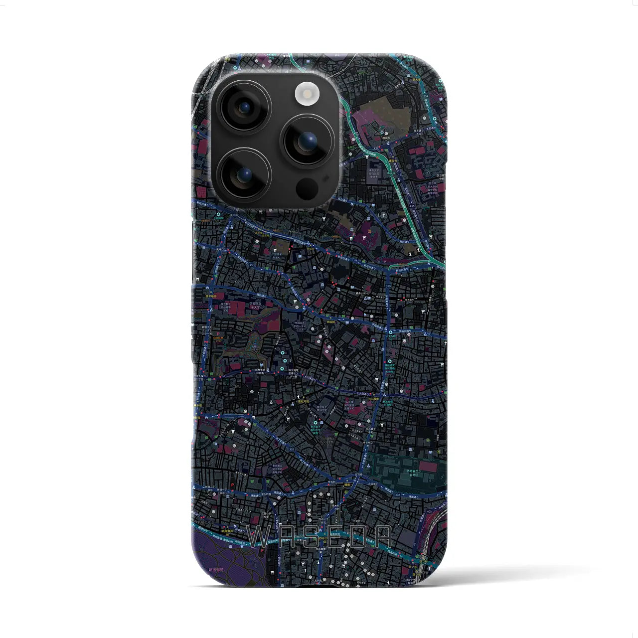 【早稲田(東京都)】地図柄iPhoneケース(バックカバータイプ)