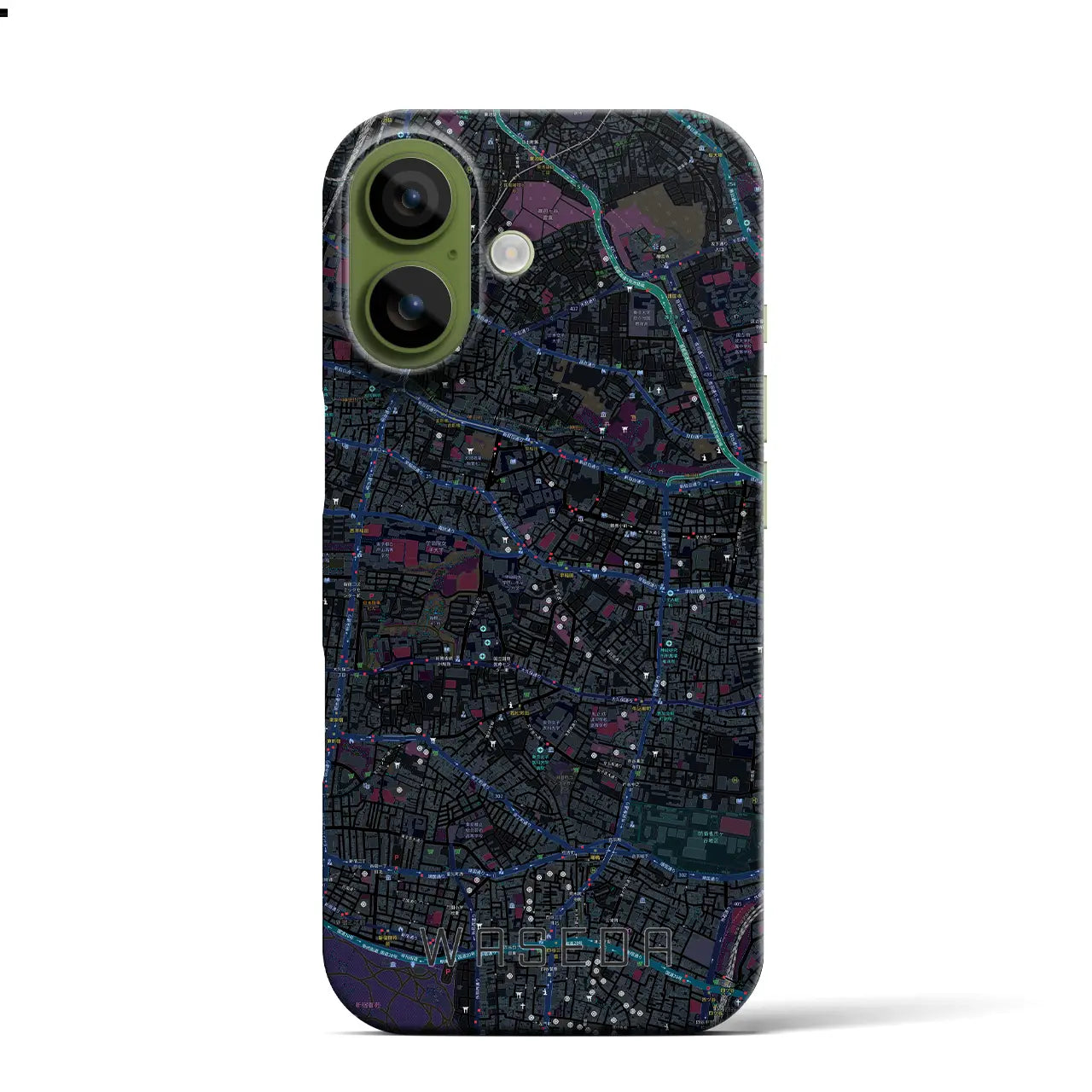 【早稲田(東京都)】地図柄iPhoneケース(バックカバータイプ)