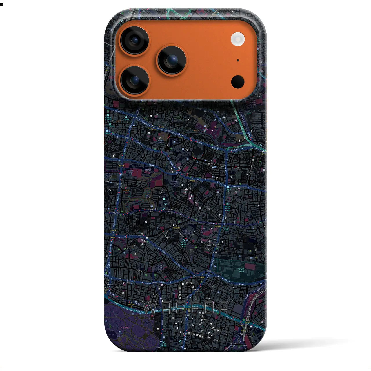 【早稲田(東京都)】地図柄iPhoneケース(バックカバータイプ)
