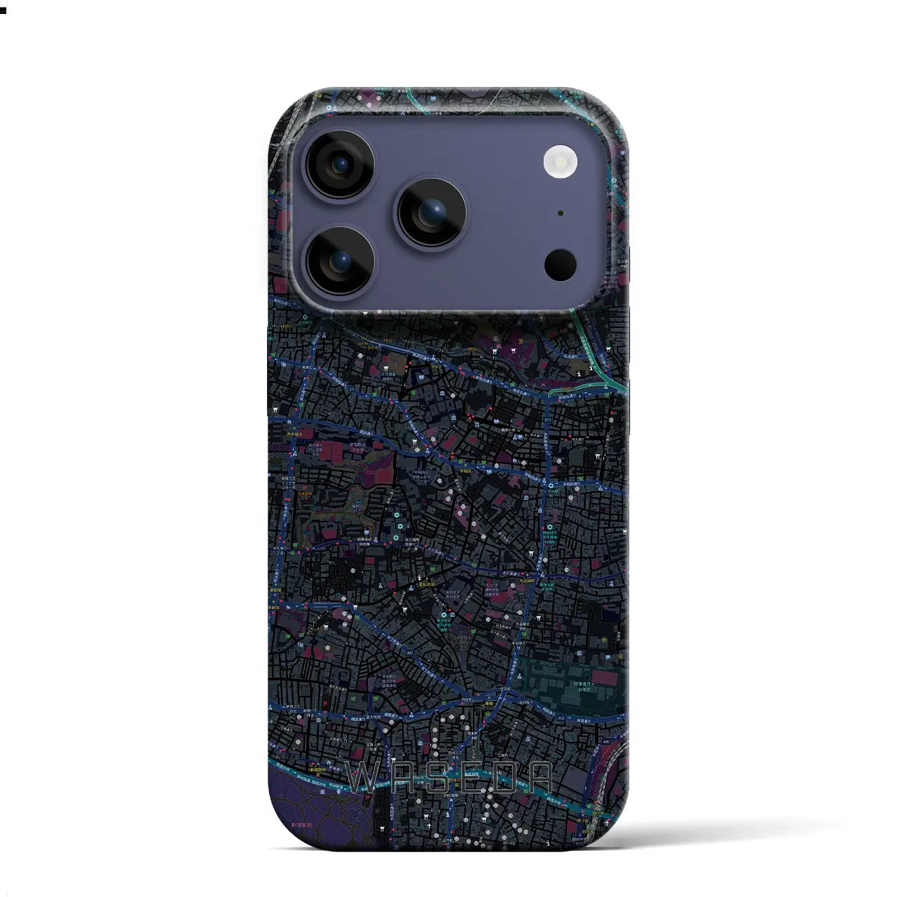 【早稲田(東京都)】地図柄iPhoneケース(バックカバータイプ)