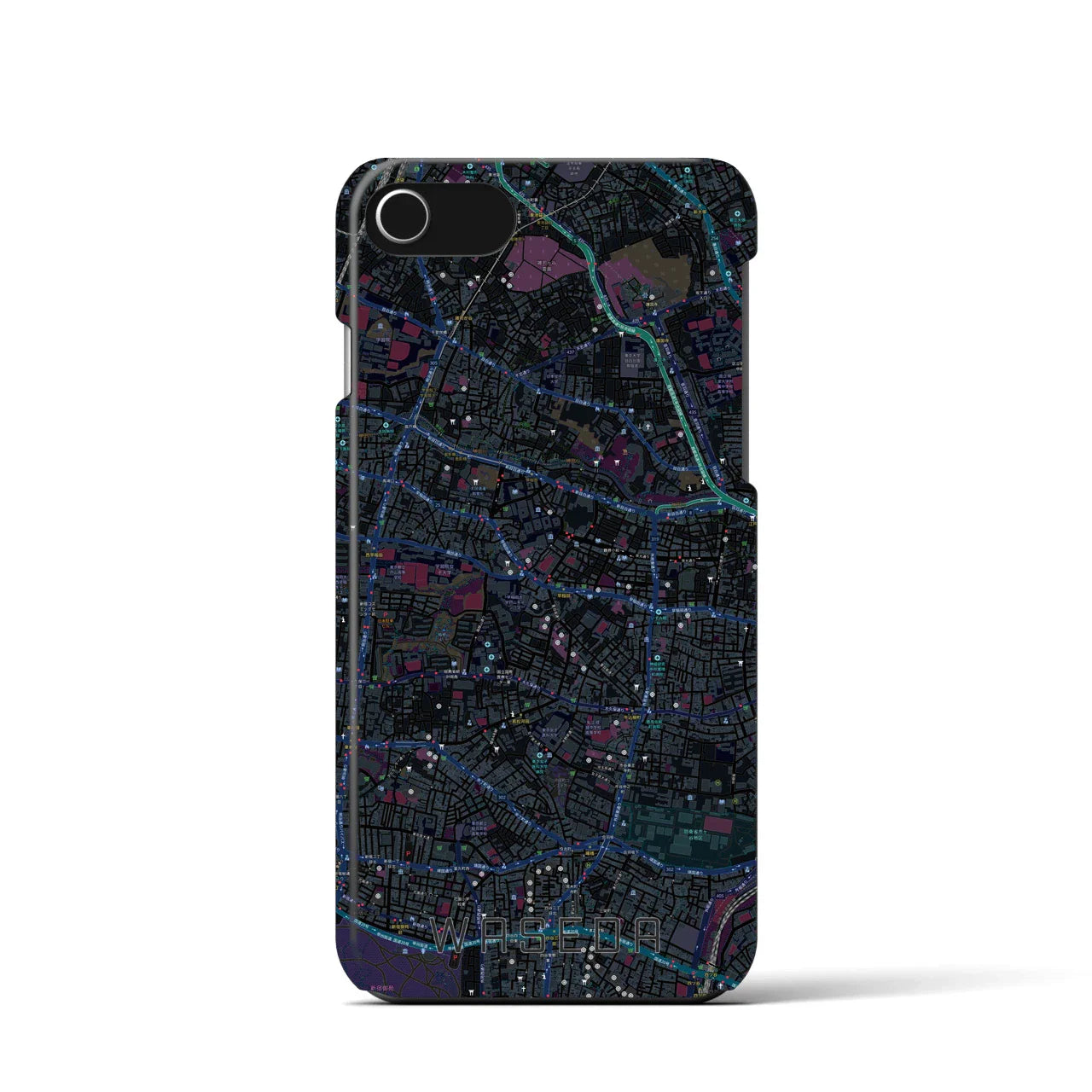 【早稲田(東京都)】地図柄iPhoneケース(バックカバータイプ)