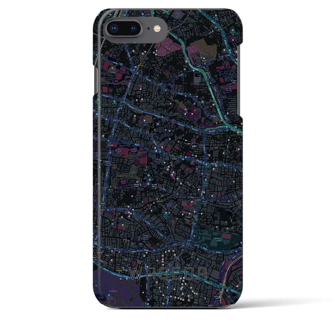 【早稲田(東京都)】地図柄iPhoneケース(バックカバータイプ)