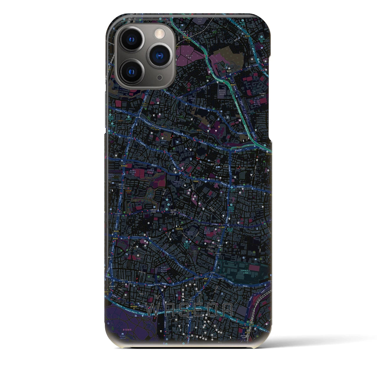 【早稲田(東京都)】地図柄iPhoneケース(バックカバータイプ)