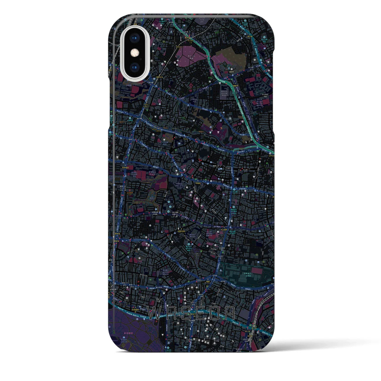 【早稲田(東京都)】地図柄iPhoneケース(バックカバータイプ)