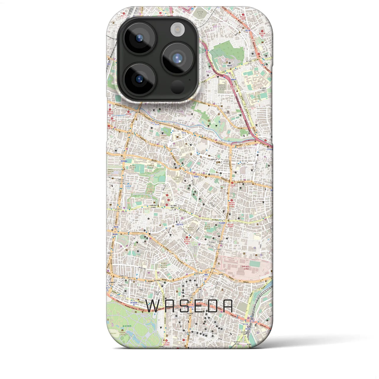 【早稲田(東京都)】地図柄iPhoneケース(バックカバータイプ)