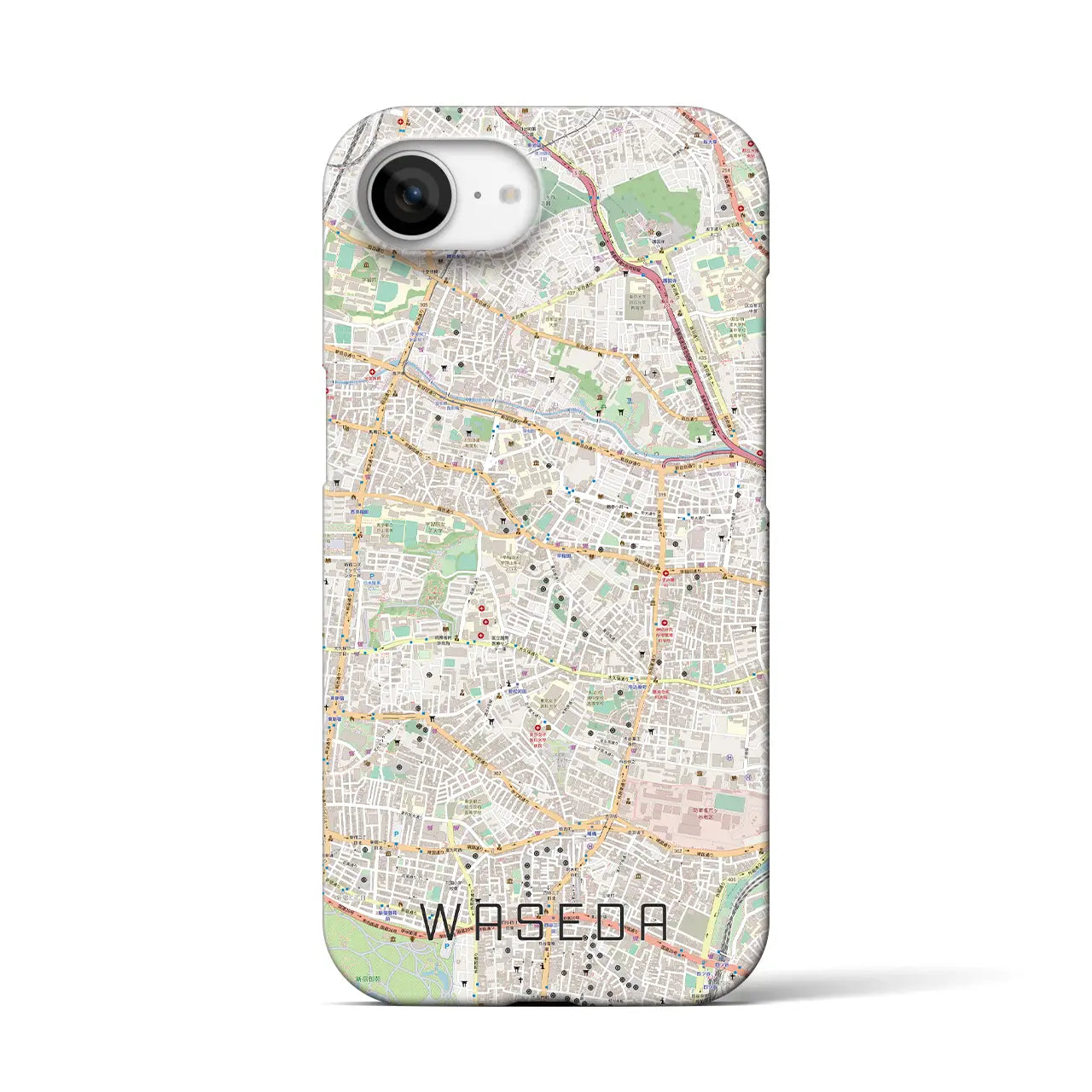 【早稲田(東京都)】地図柄iPhoneケース(バックカバータイプ)