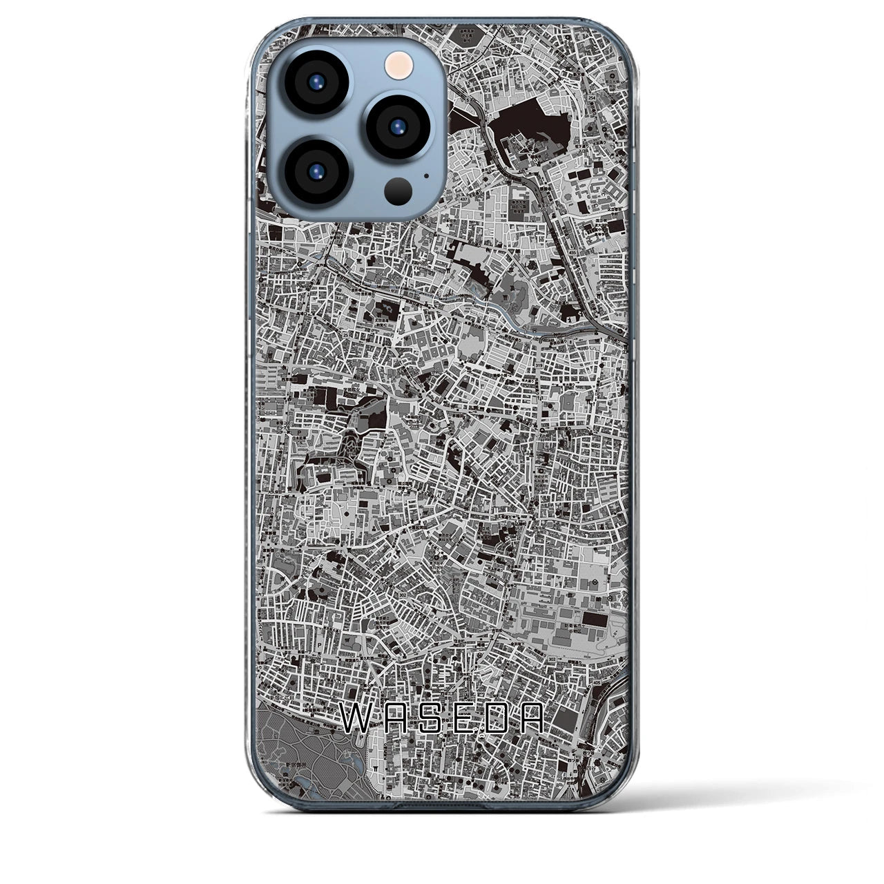 【早稲田(東京都)】地図柄iPhoneケース(クリアタイプ)
