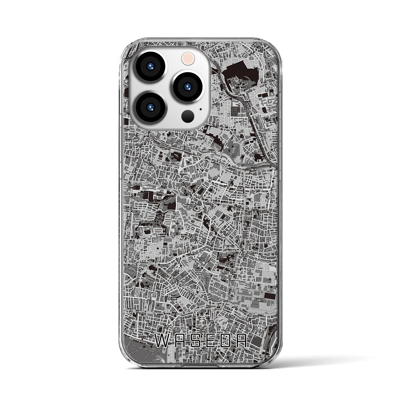 【早稲田(東京都)】地図柄iPhoneケース(クリアタイプ)
