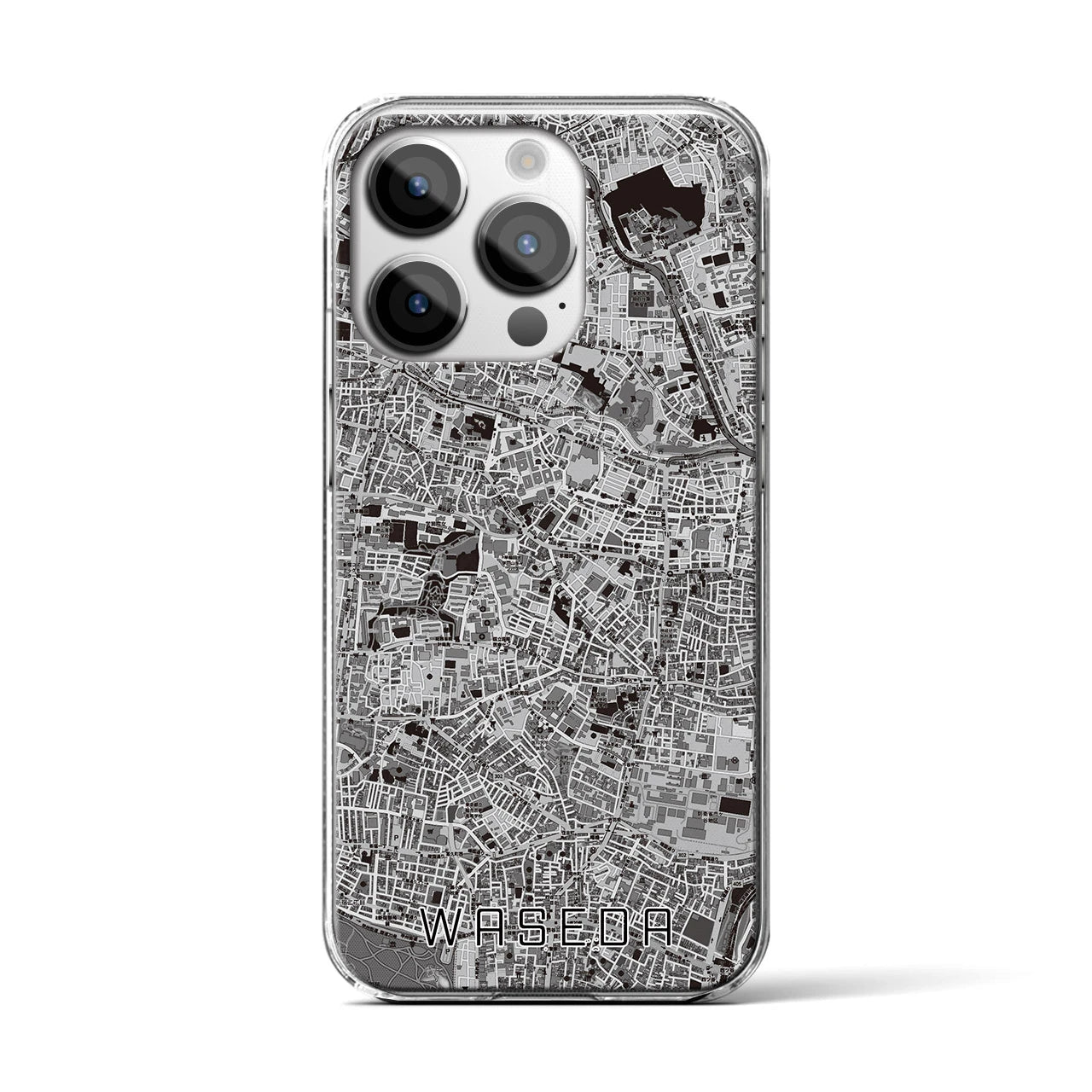 【早稲田(東京都)】地図柄iPhoneケース(クリアタイプ)