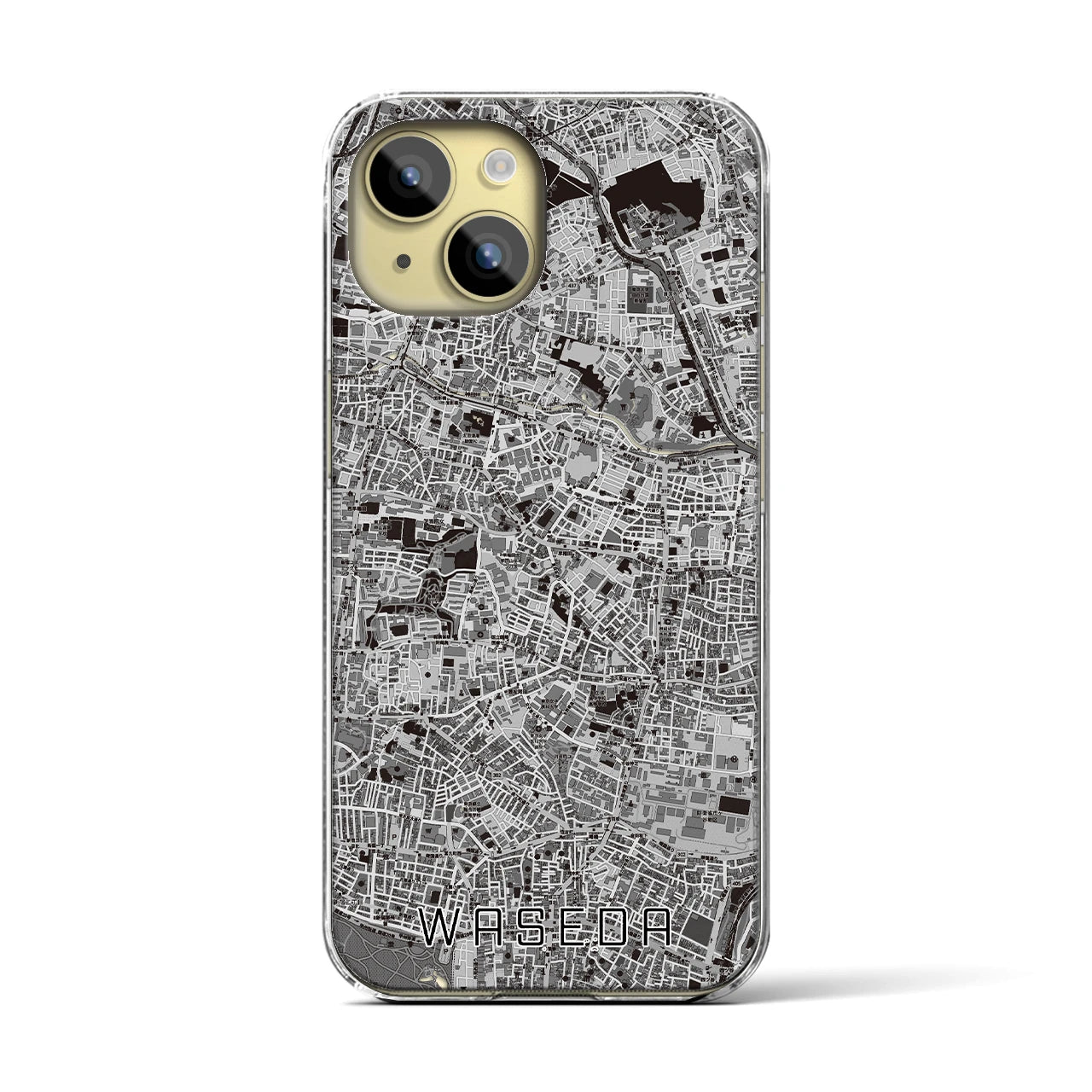 【早稲田(東京都)】地図柄iPhoneケース(クリアタイプ)
