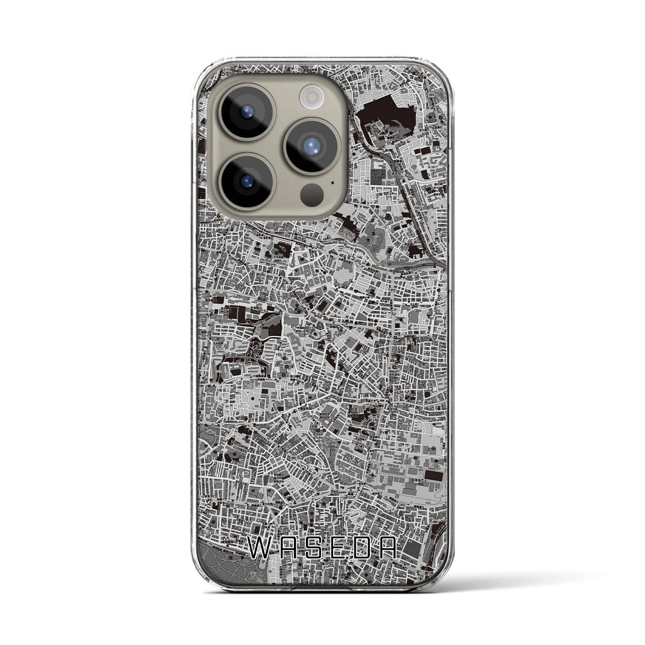 【早稲田(東京都)】地図柄iPhoneケース(クリアタイプ)