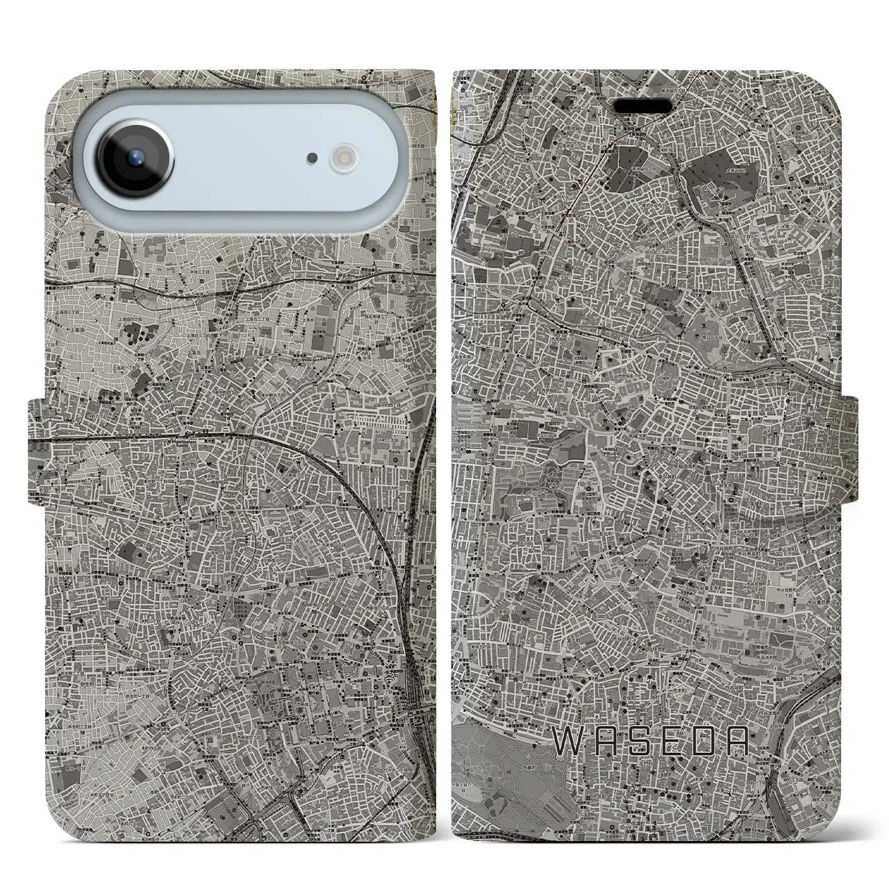 【早稲田(東京都)】地図柄iPhoneケース(手帳タイプ)