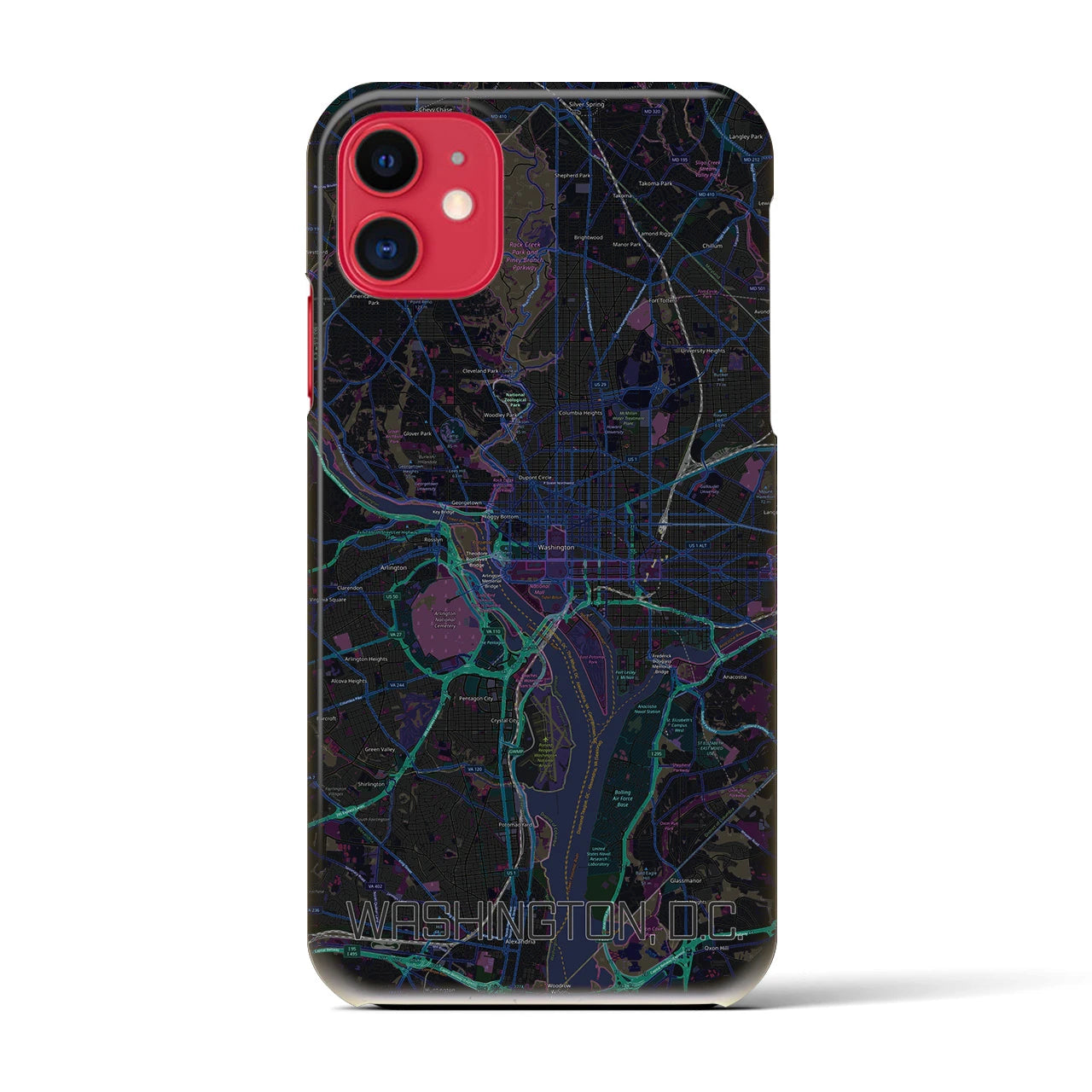 【ワシントンD.C.(アメリカ)】地図柄iPhoneケース(バックカバータイプ)