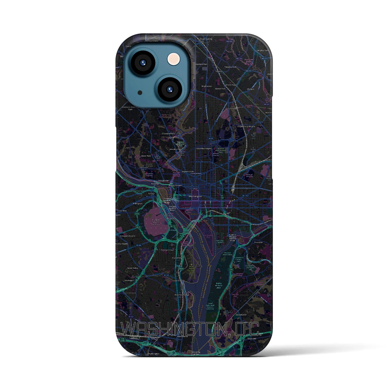 【ワシントンD.C.(アメリカ)】地図柄iPhoneケース(バックカバータイプ)