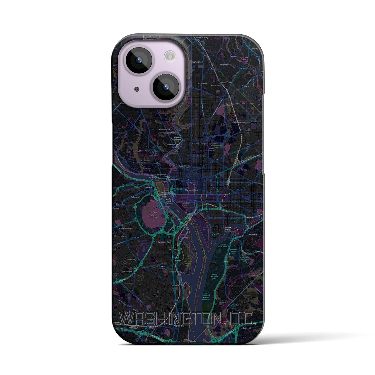 【ワシントンD.C.(アメリカ)】地図柄iPhoneケース(バックカバータイプ)