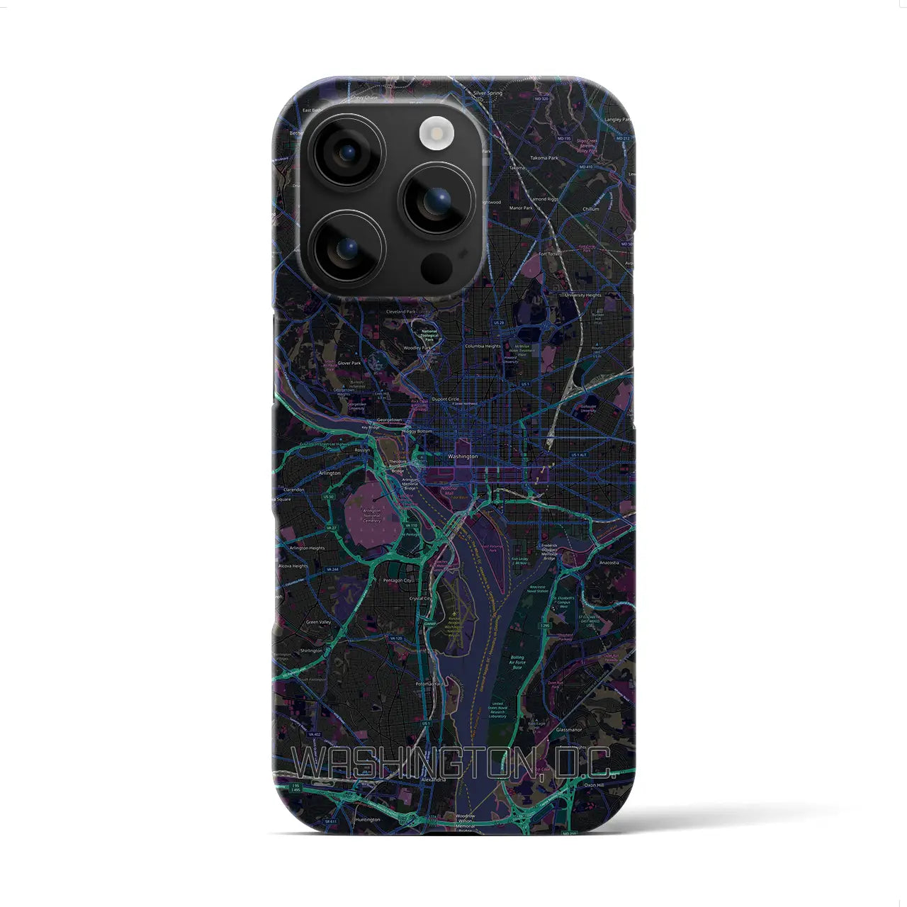 【ワシントンD.C.(アメリカ)】地図柄iPhoneケース(バックカバータイプ)