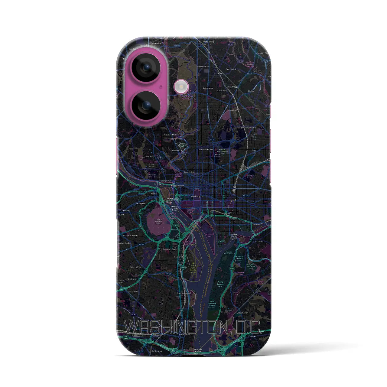 【ワシントンD.C.(アメリカ)】地図柄iPhoneケース(バックカバータイプ)