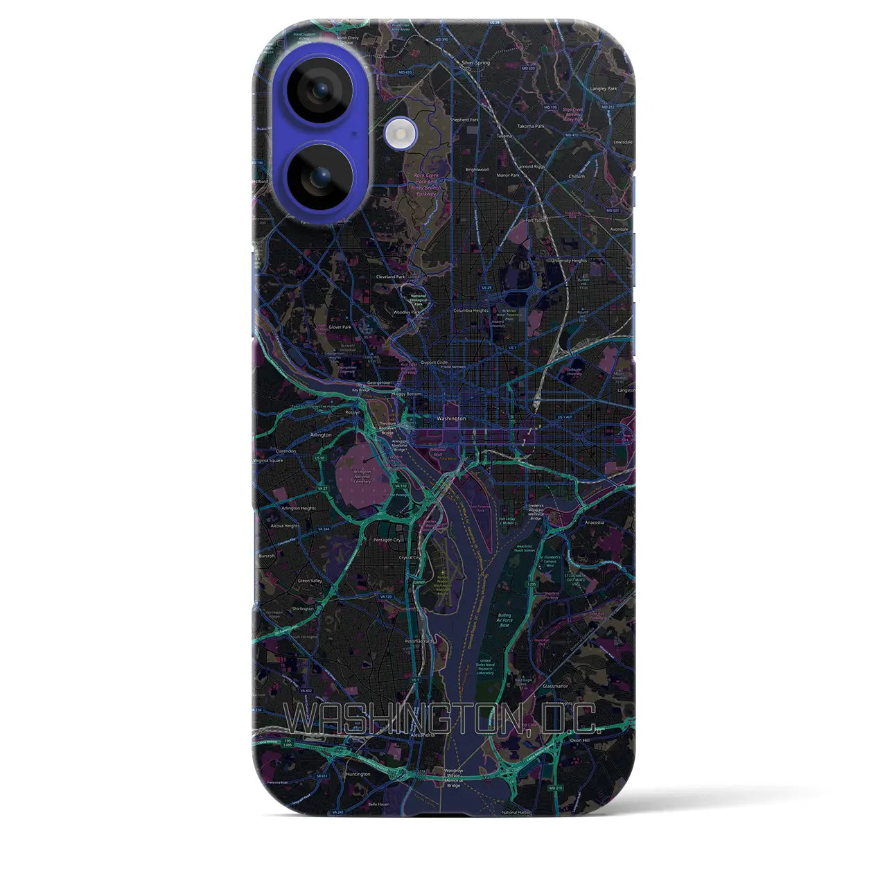 【ワシントンD.C.(アメリカ)】地図柄iPhoneケース(バックカバータイプ)