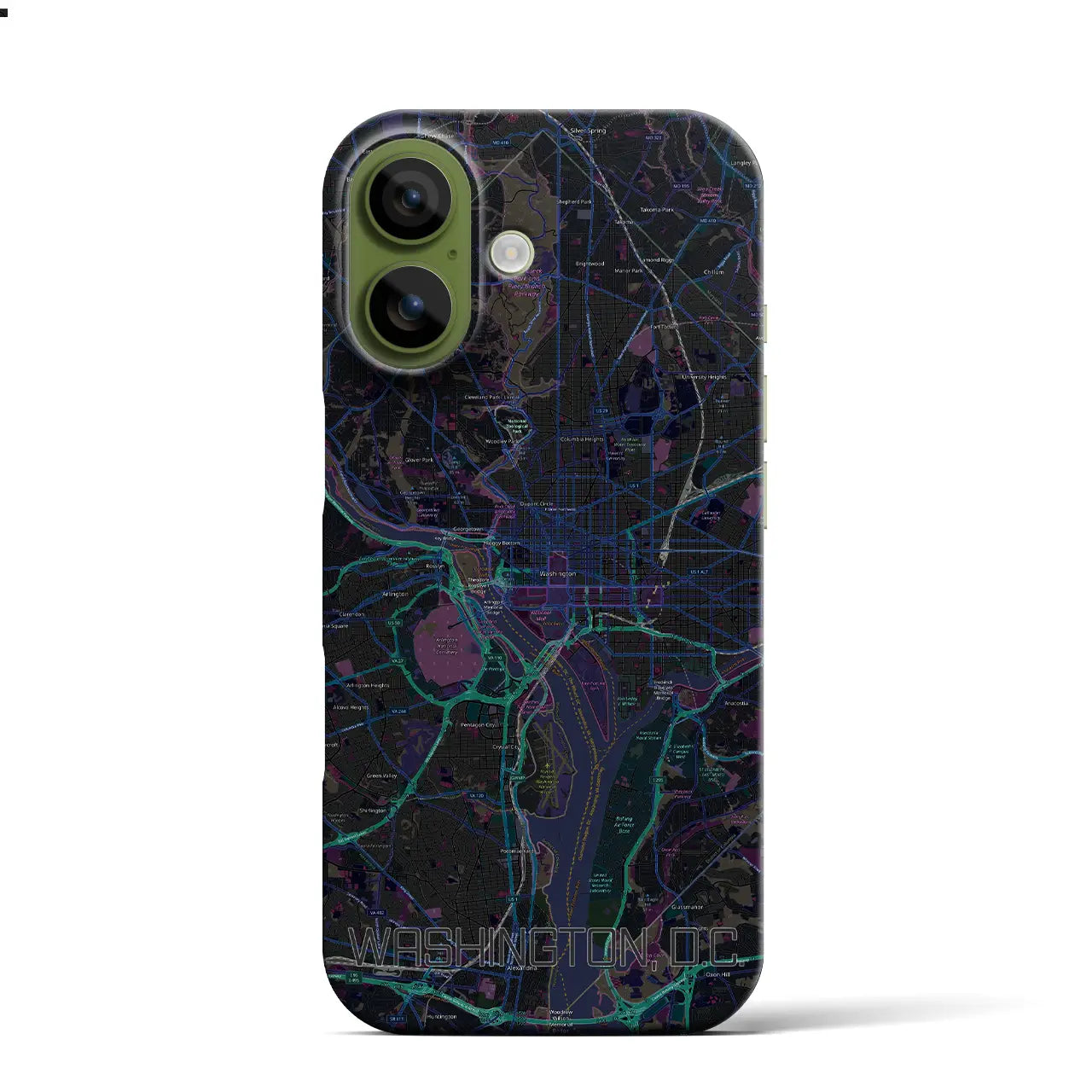 【ワシントンD.C.(アメリカ)】地図柄iPhoneケース(バックカバータイプ)