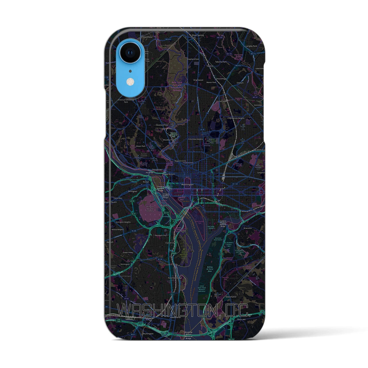 【ワシントンD.C.(アメリカ)】地図柄iPhoneケース(バックカバータイプ)