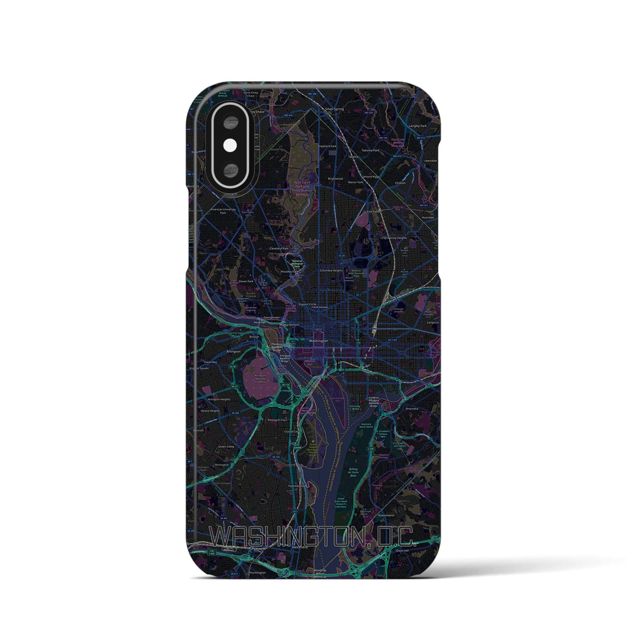 【ワシントンD.C.(アメリカ)】地図柄iPhoneケース(バックカバータイプ)