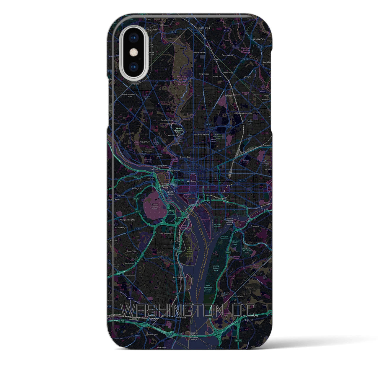 【ワシントンD.C.(アメリカ)】地図柄iPhoneケース(バックカバータイプ)