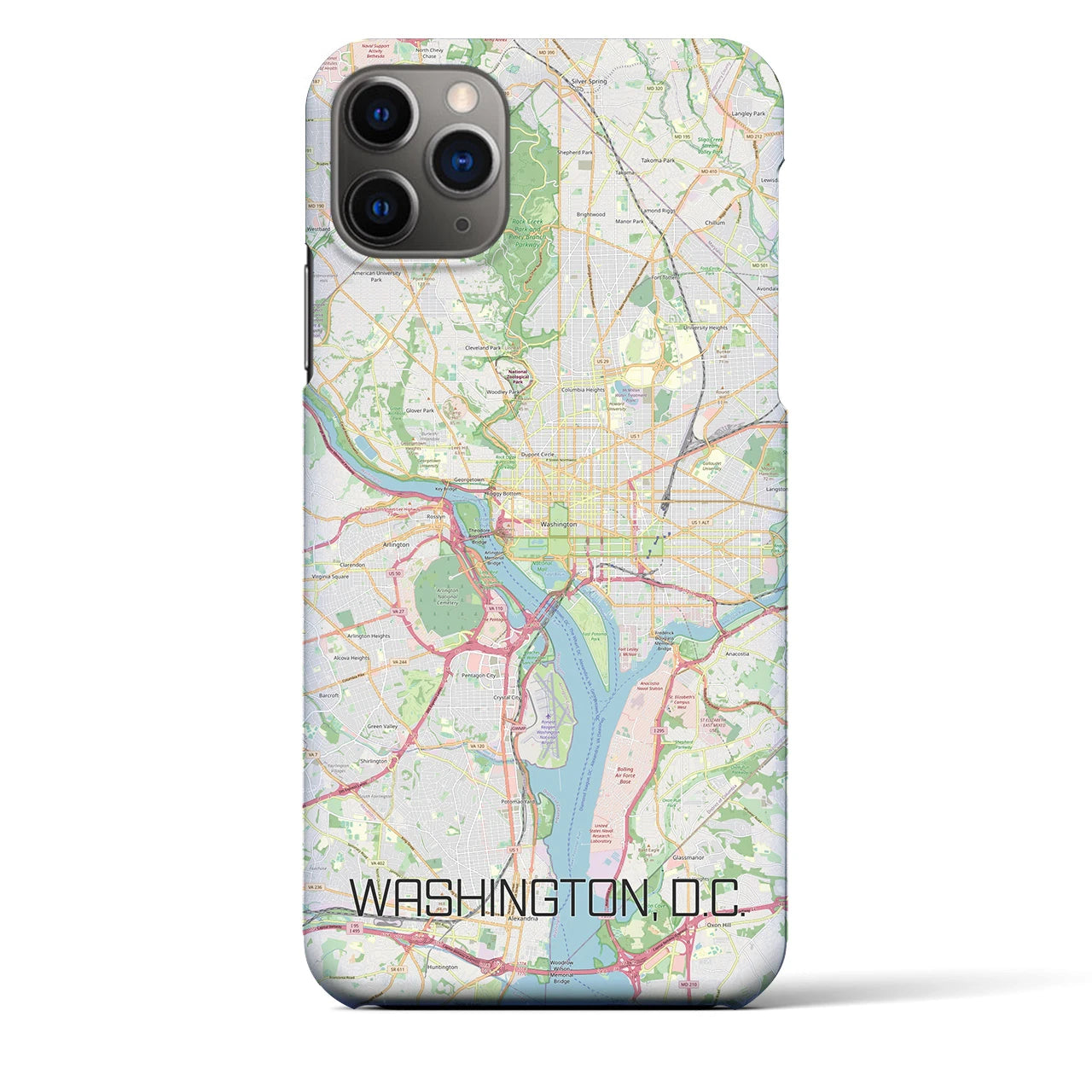 【ワシントンD.C.(アメリカ)】地図柄iPhoneケース(バックカバータイプ)