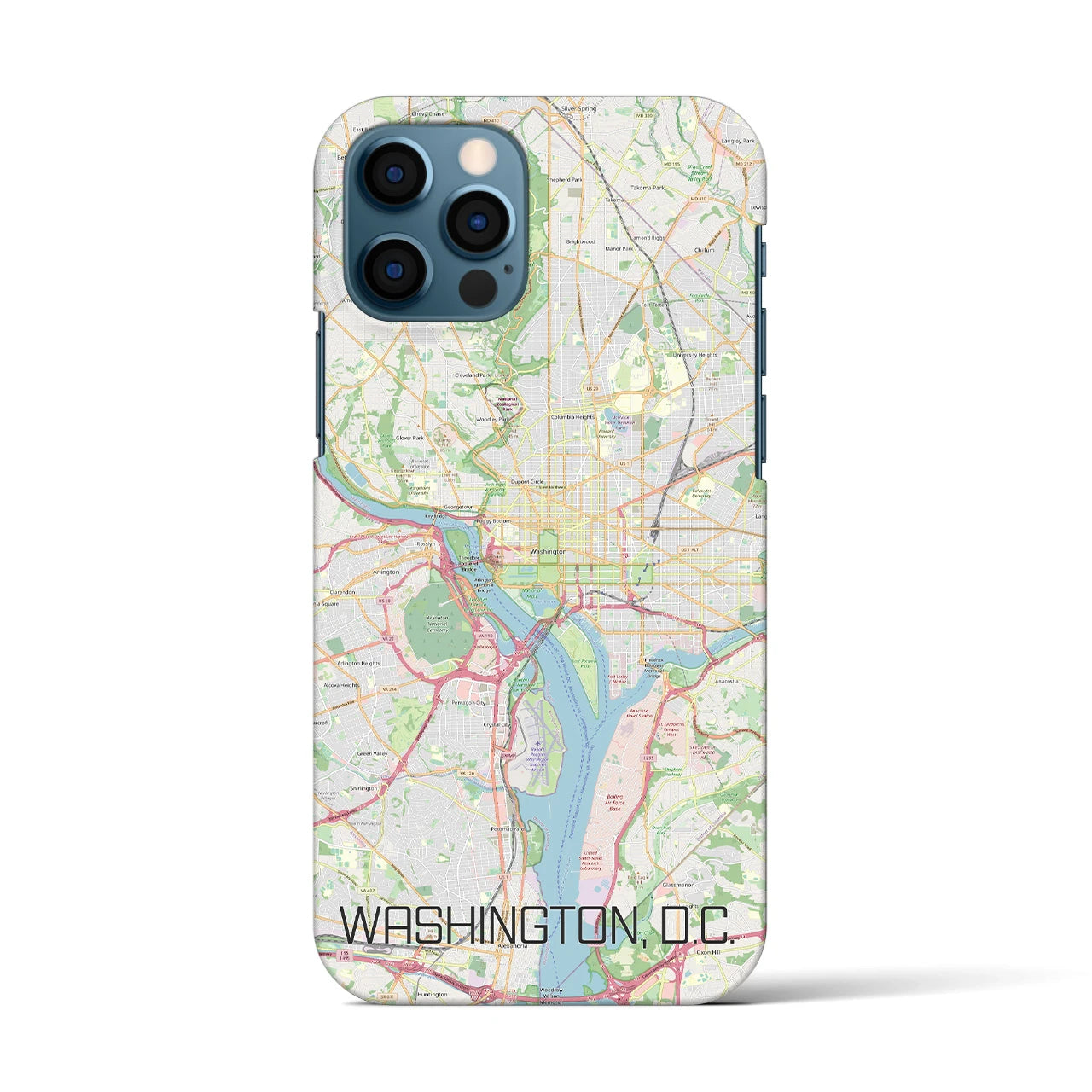 【ワシントンD.C.(アメリカ)】地図柄iPhoneケース(バックカバータイプ)