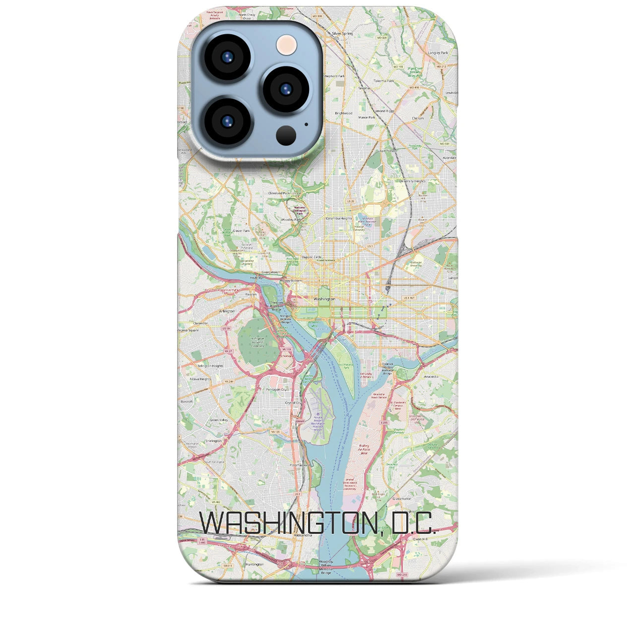 【ワシントンD.C.(アメリカ)】地図柄iPhoneケース(バックカバータイプ)