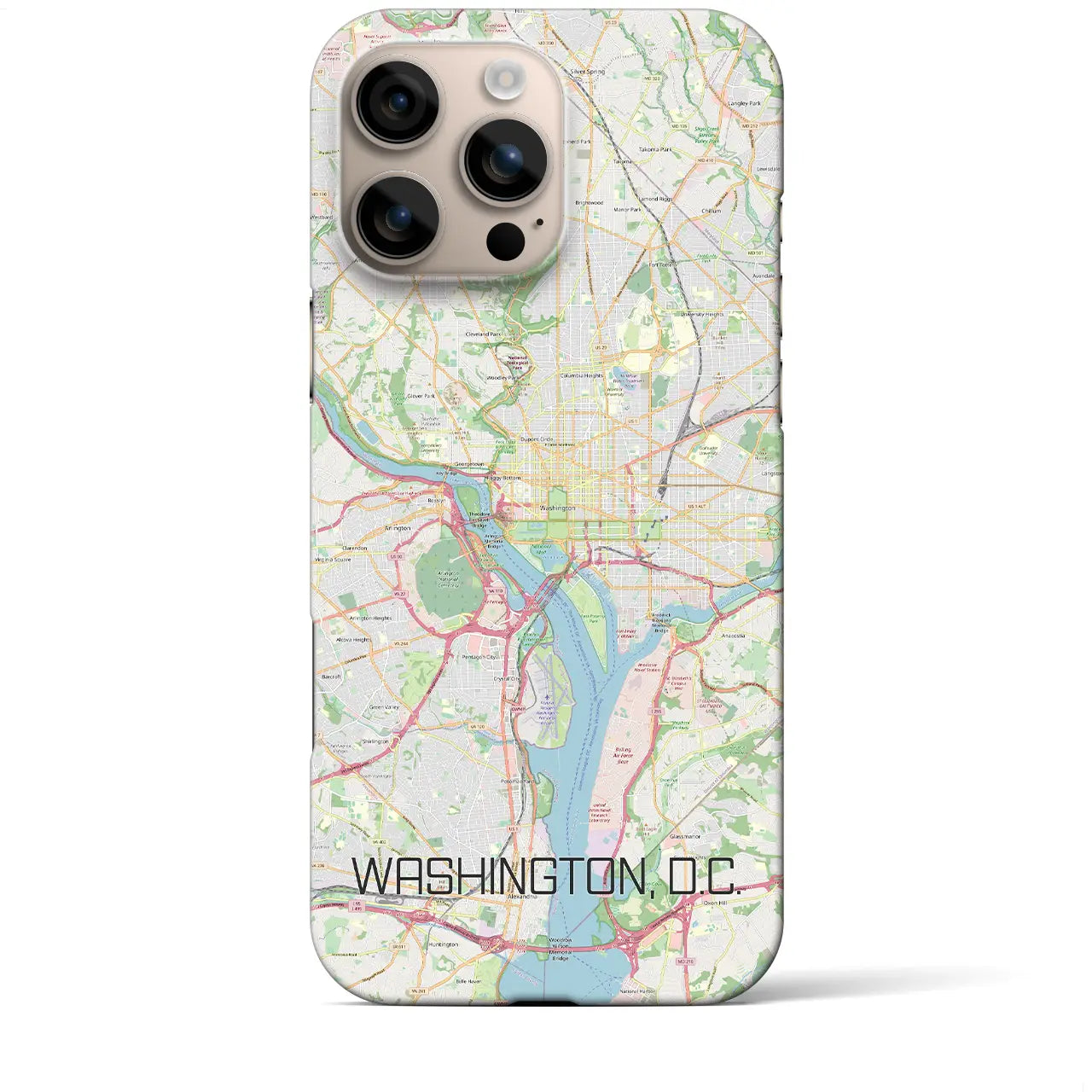 【ワシントンD.C.(アメリカ)】地図柄iPhoneケース(バックカバータイプ)