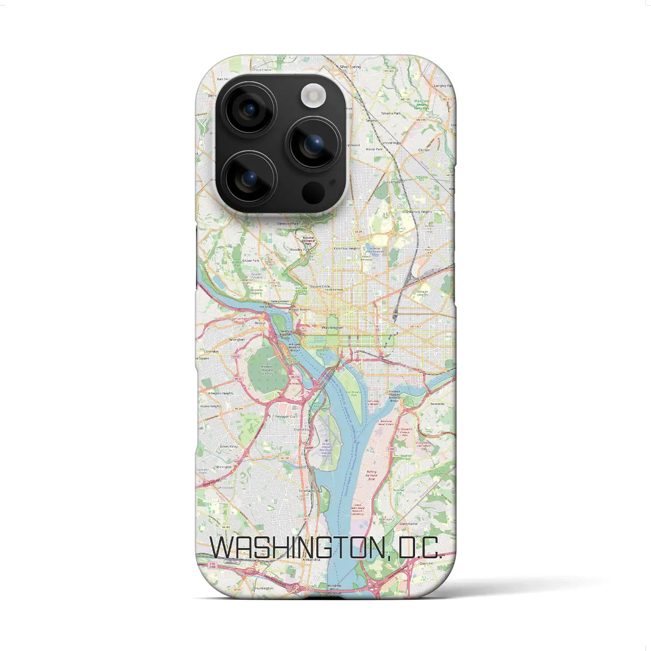 【ワシントンD.C.(アメリカ)】地図柄iPhoneケース(バックカバータイプ)