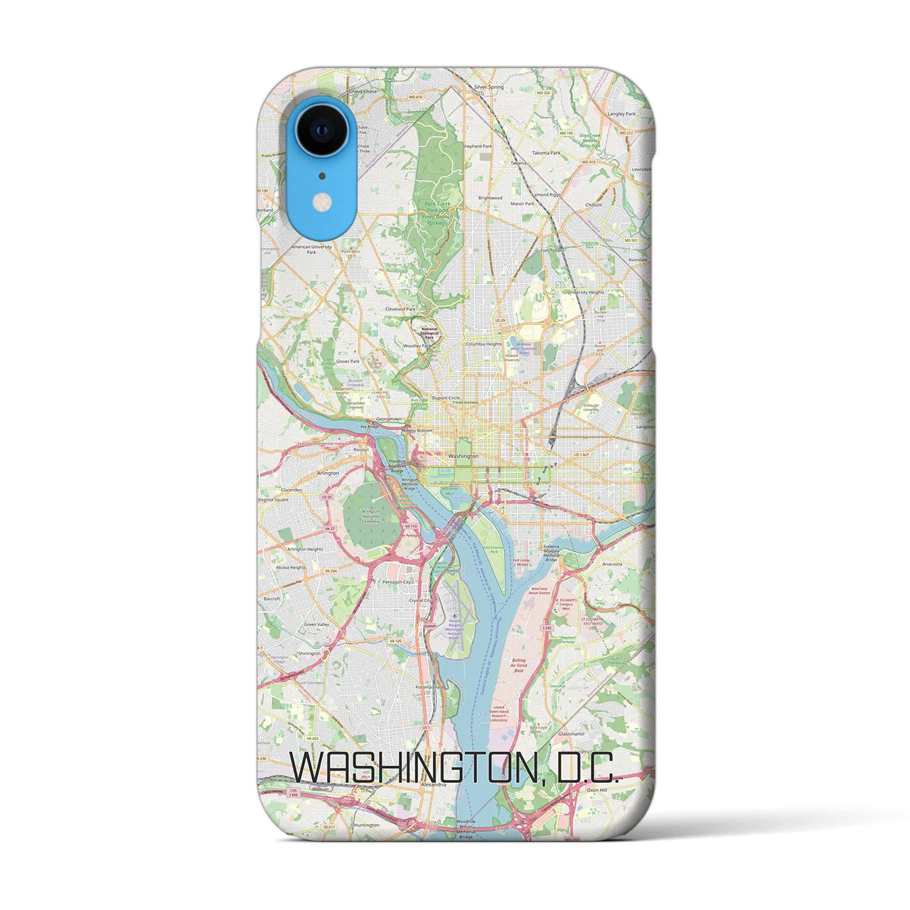 【ワシントンD.C.(アメリカ)】地図柄iPhoneケース(バックカバータイプ)