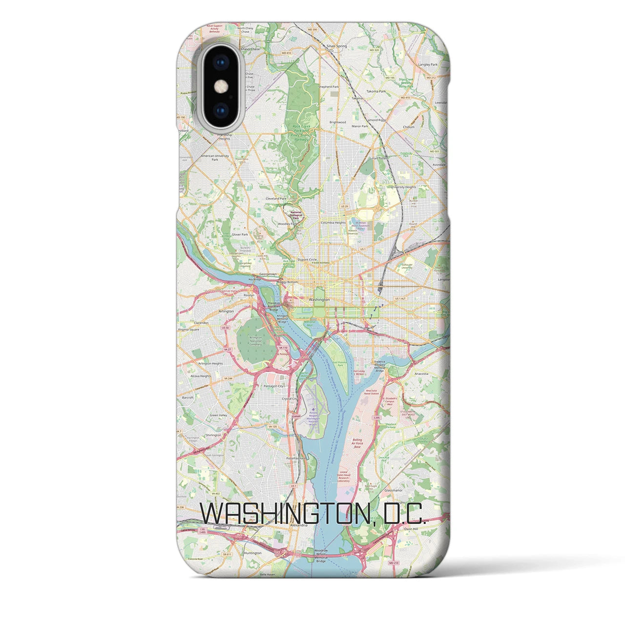 【ワシントンD.C.(アメリカ)】地図柄iPhoneケース(バックカバータイプ)